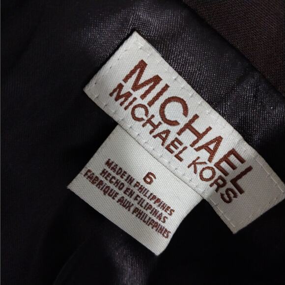 MICHAEL BY MICHAEL KORS! ESPRESSO BROWN WOOL BLEND TAILORED JACKET, BLAZER! SZ 6 - Picture 7 of 10